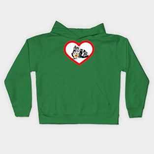 Cat in my heart Kids Hoodie